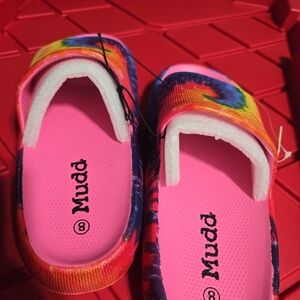Mudd Colorful Tie-Dye Sandals - Pink and Multicolor